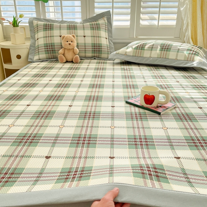 91家纺网 家纺一手货源 找家纺 （总）女子家纺 2026新款大斜纹复合冰丝凉席-床席款