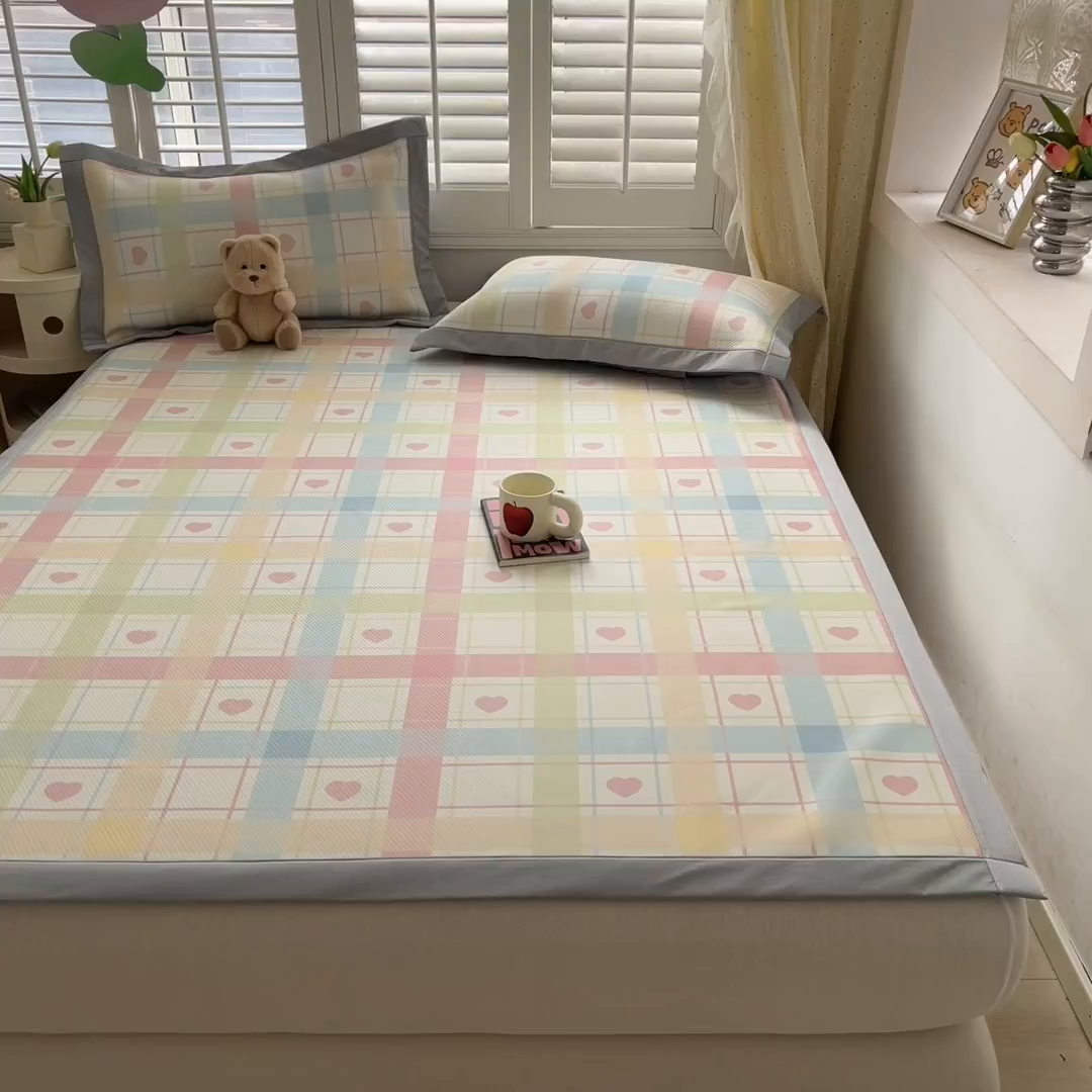 91家纺网 家纺一手货源 找家纺 （总）女子家纺 2026新款大斜纹复合冰丝凉席-床席款