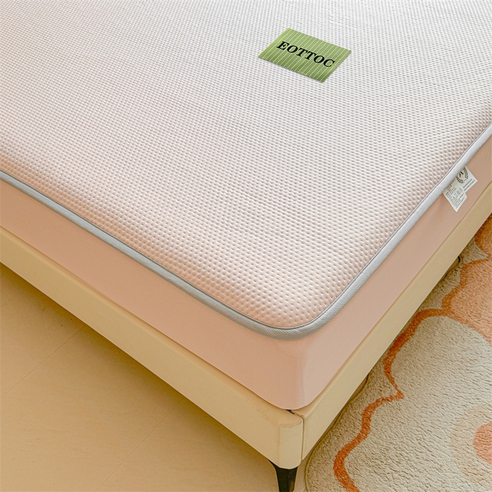 91家纺网 家纺一手货源 找家纺 女子家纺 2026新款凉感丝豆豆床笠三件套加厚三明治床垫保护套 凉感丝豆豆床笠-胭脂粉