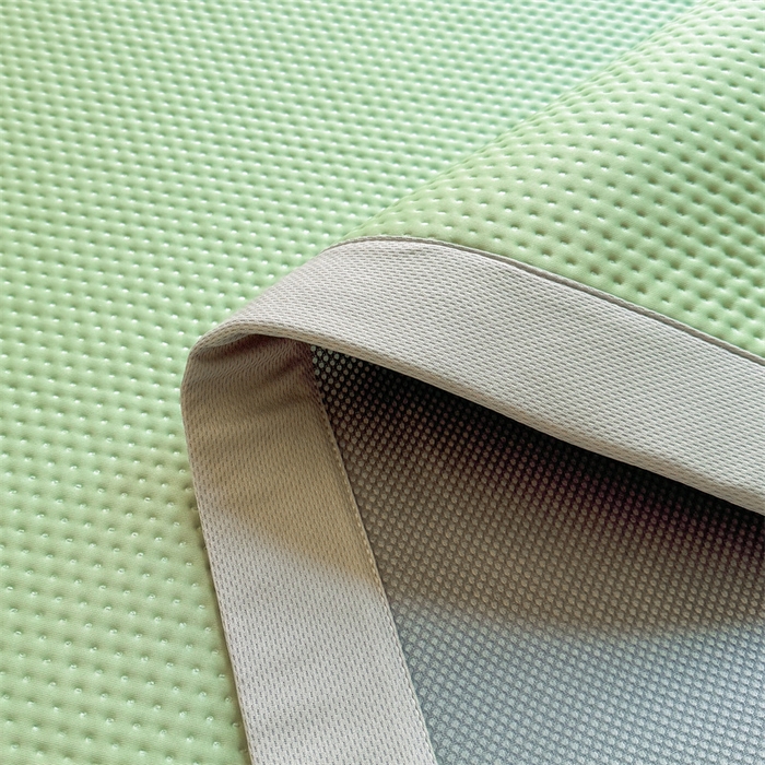 91家纺网 家纺一手货源 找家纺 女子家纺 2026新款凉感丝豆豆凉席三件套冰丝软席三明治款平铺席子 凉感丝豆豆席-春辰绿