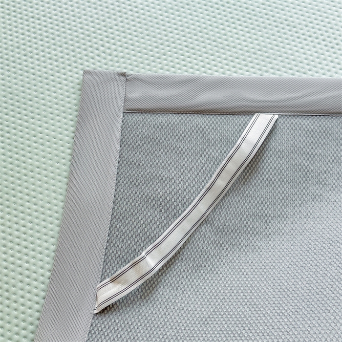 91家纺网 家纺一手货源 找家纺 女子家纺 2026新款凉感丝豆豆凉席三件套冰丝软席三明治款平铺席子 凉感丝豆豆席-海港蓝