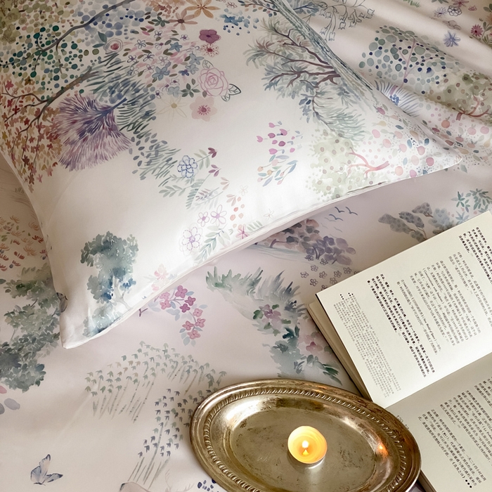 91家纺网 家纺一手货源 找家纺 三味舒屋 2026新款60S凝夏臻享天丝数码印花四件套 圣托里里