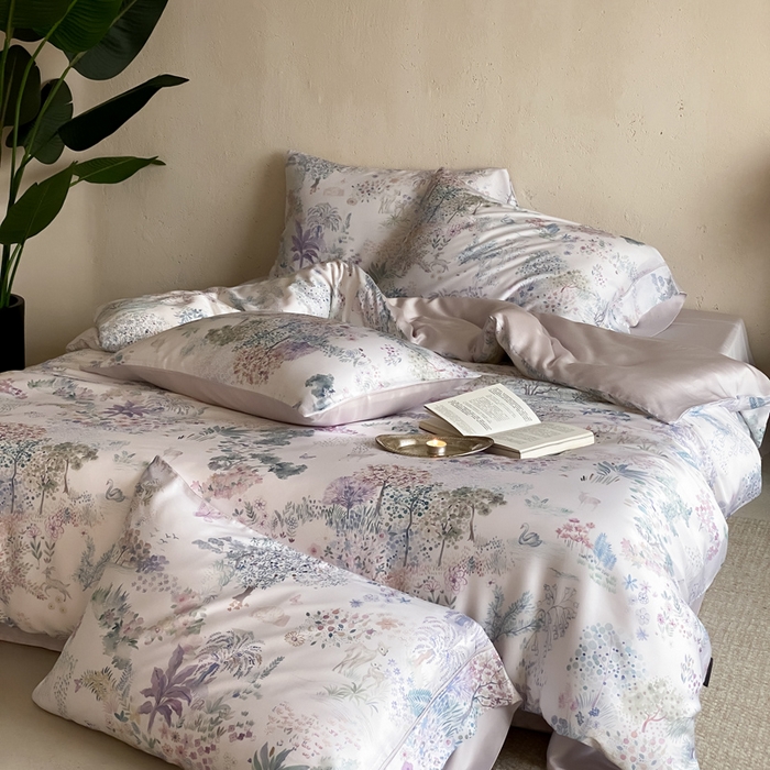 91家纺网 家纺一手货源 找家纺 三味舒屋 2026新款60S凝夏臻享天丝数码印花四件套 圣托里里