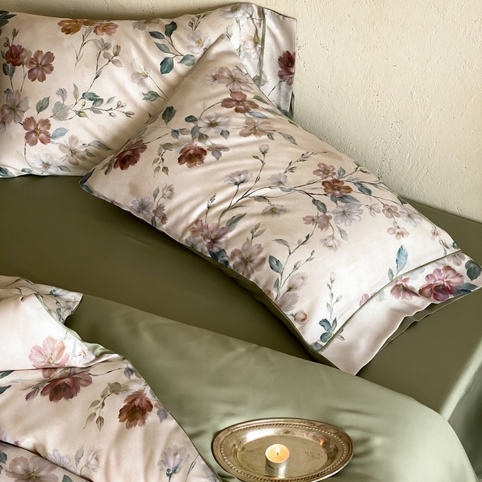 91家纺网 家纺一手货源 找家纺 三味舒屋 2026新款60S凝夏臻享天丝数码印花四件套 瑰丽庄园