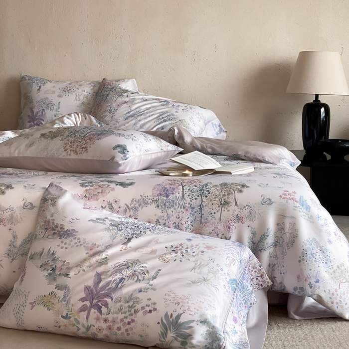 91家纺网 家纺一手货源 找家纺 三味舒屋 2026新款60S凝夏臻享天丝数码印花四件套 圣托里里