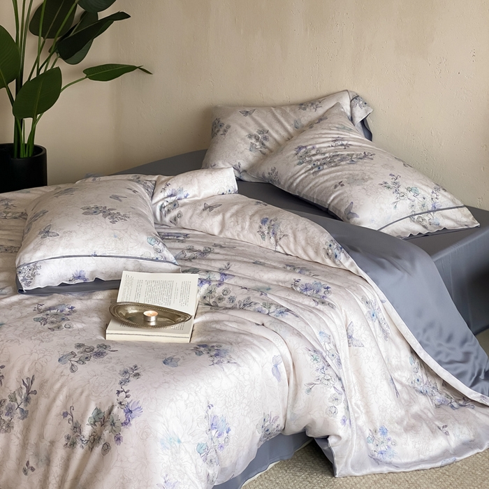 91家纺网 家纺一手货源 找家纺 三味舒屋 2026新款60S凝夏臻享天丝数码印花四件套 知否