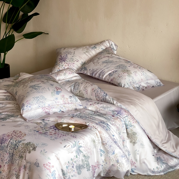 91家纺网 家纺一手货源 找家纺 三味舒屋 2026新款60S凝夏臻享天丝数码印花四件套 圣托里里