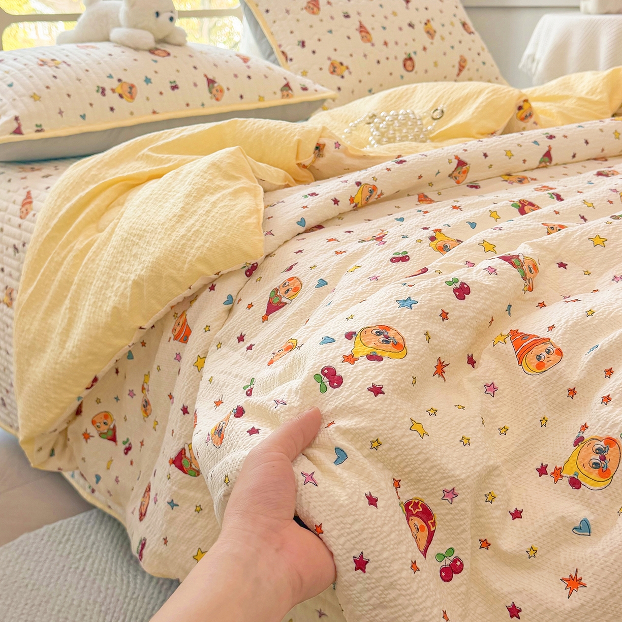 91家纺网 家纺一手货源 找家纺 （总）悠米悠家 2026春夏新款泡泡纱印花夏被夏凉被空调被