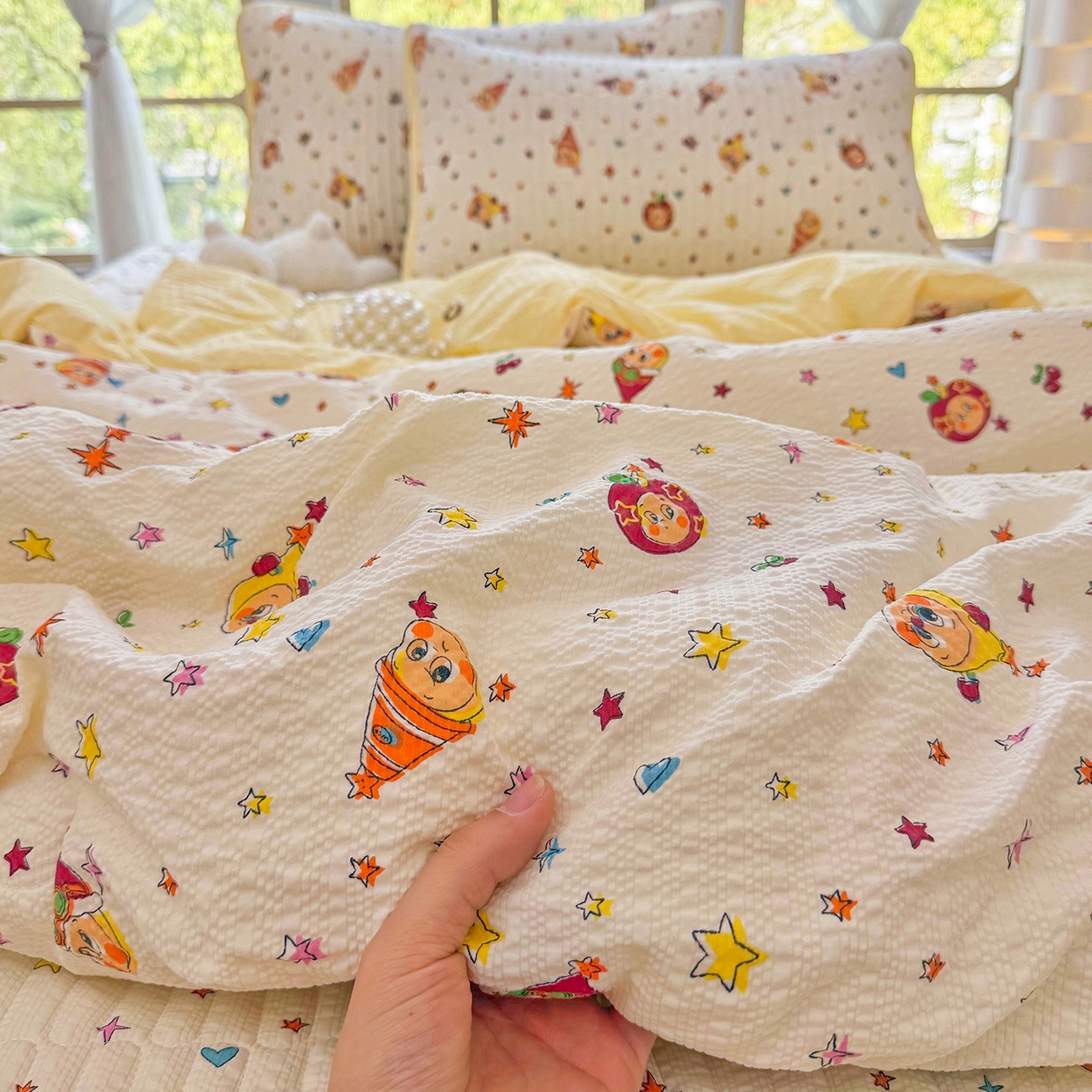 91家纺网 家纺一手货源 找家纺 （总）悠米悠家 2026春夏新款泡泡纱印花夏被夏凉被空调被