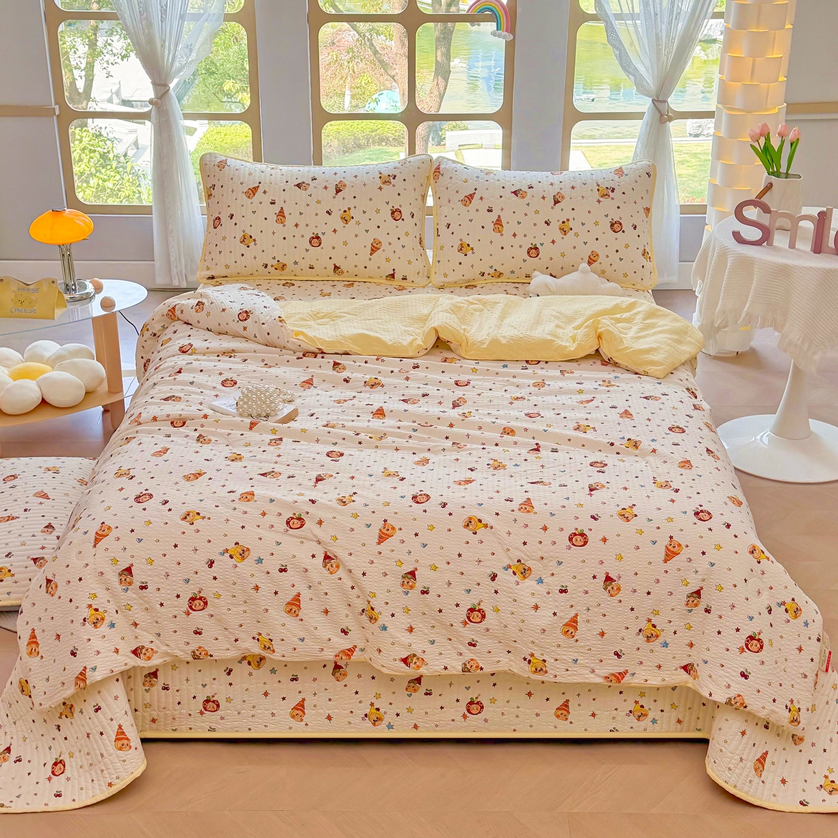 91家纺网 家纺一手货源 找家纺 （总）悠米悠家 2026春夏新款泡泡纱印花夏被夏凉被空调被