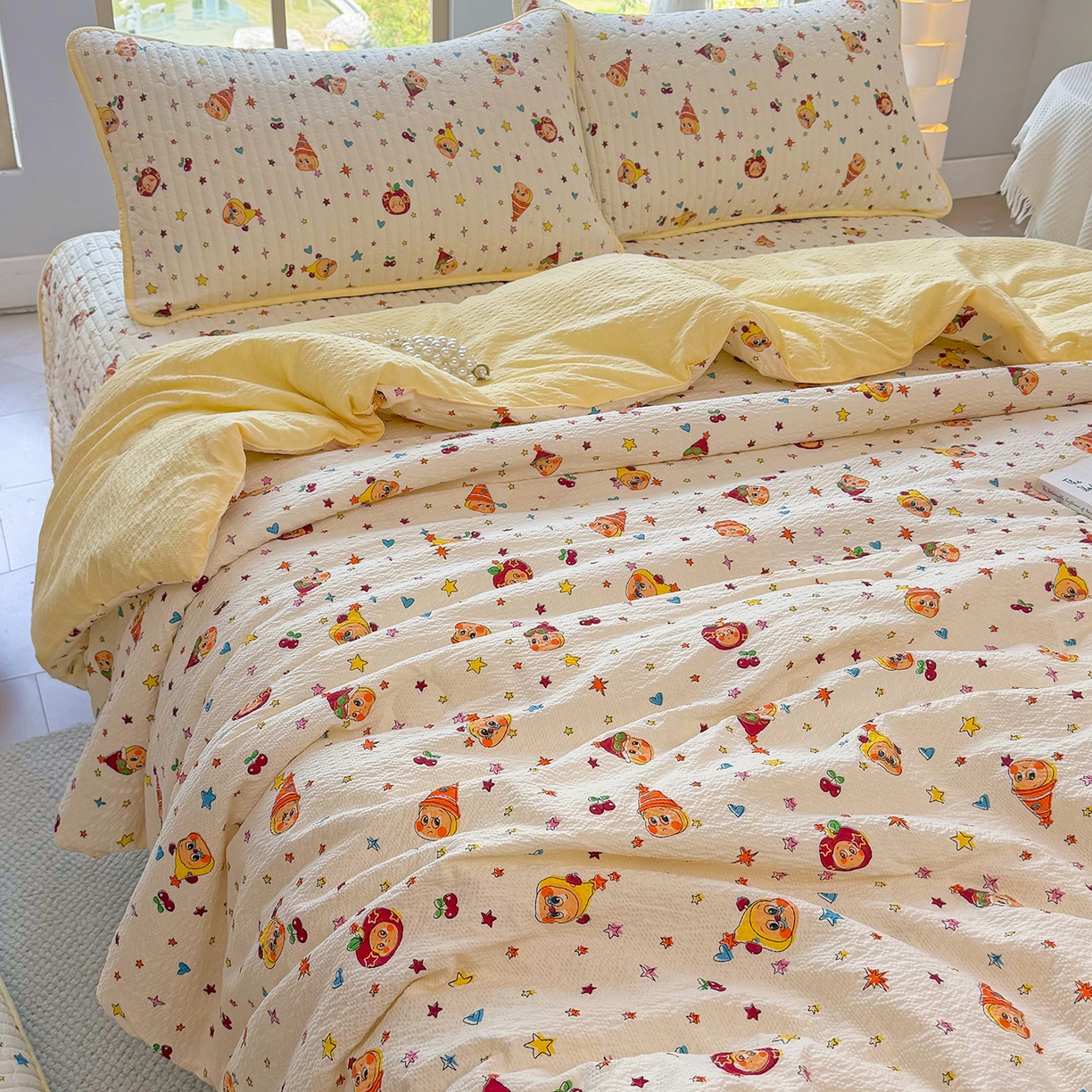 91家纺网 家纺一手货源 找家纺 （总）悠米悠家 2026春夏新款泡泡纱印花夏被夏凉被空调被