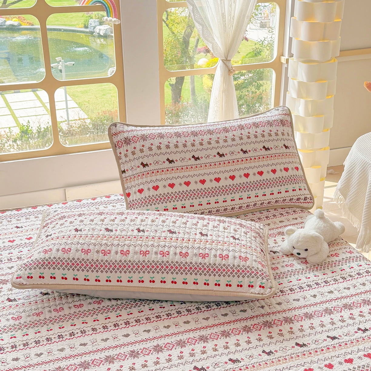 91家纺网 家纺一手货源 找家纺 悠米悠家 2026春夏新款泡泡纱印花夏被夏凉被空调被 北欧小狗