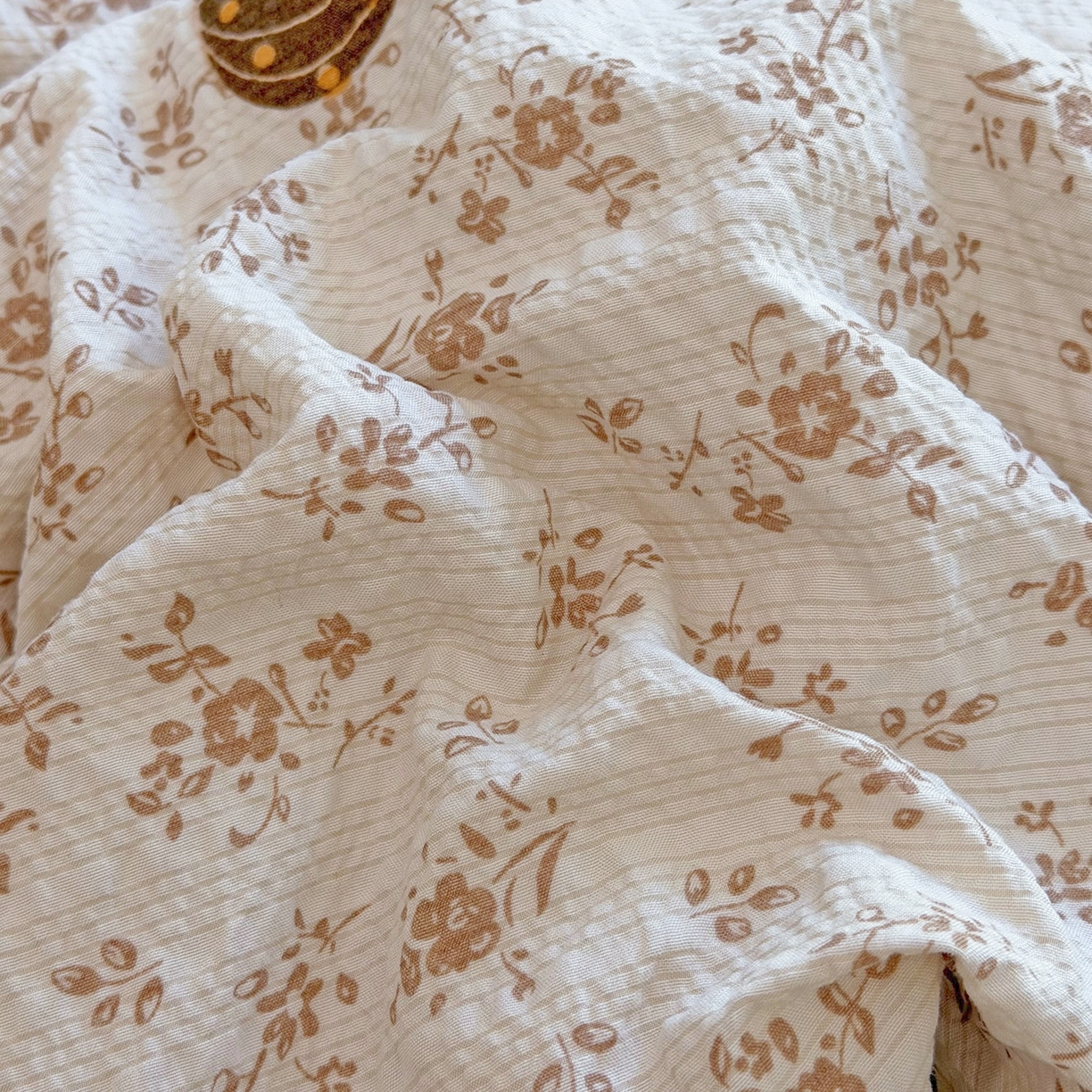 91家纺网 家纺一手货源 找家纺 悠米悠家 2026春夏新款泡泡纱印花夏被夏凉被空调被 南瓜碎花铺