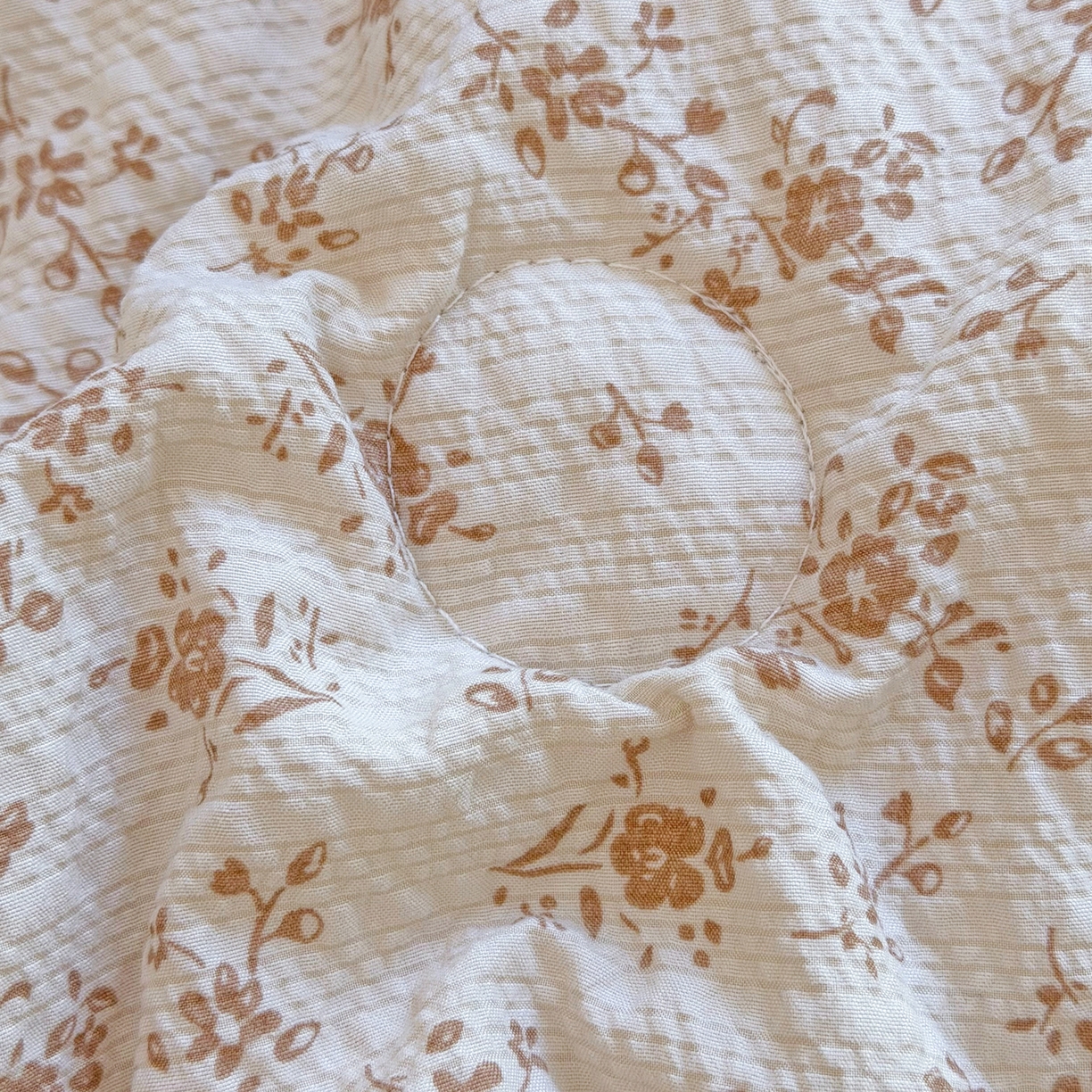 91家纺网 家纺一手货源 找家纺 悠米悠家 2026春夏新款泡泡纱印花夏被夏凉被空调被 南瓜碎花铺