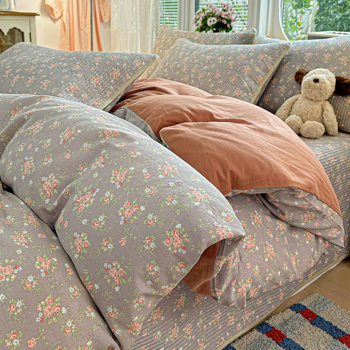 91家纺网 家纺一手货源 找家纺 文黛家居 2026新款全棉喷气印花全棉纯棉印花系列单品床单床单单件单床单 组合图仅供展示不可下单