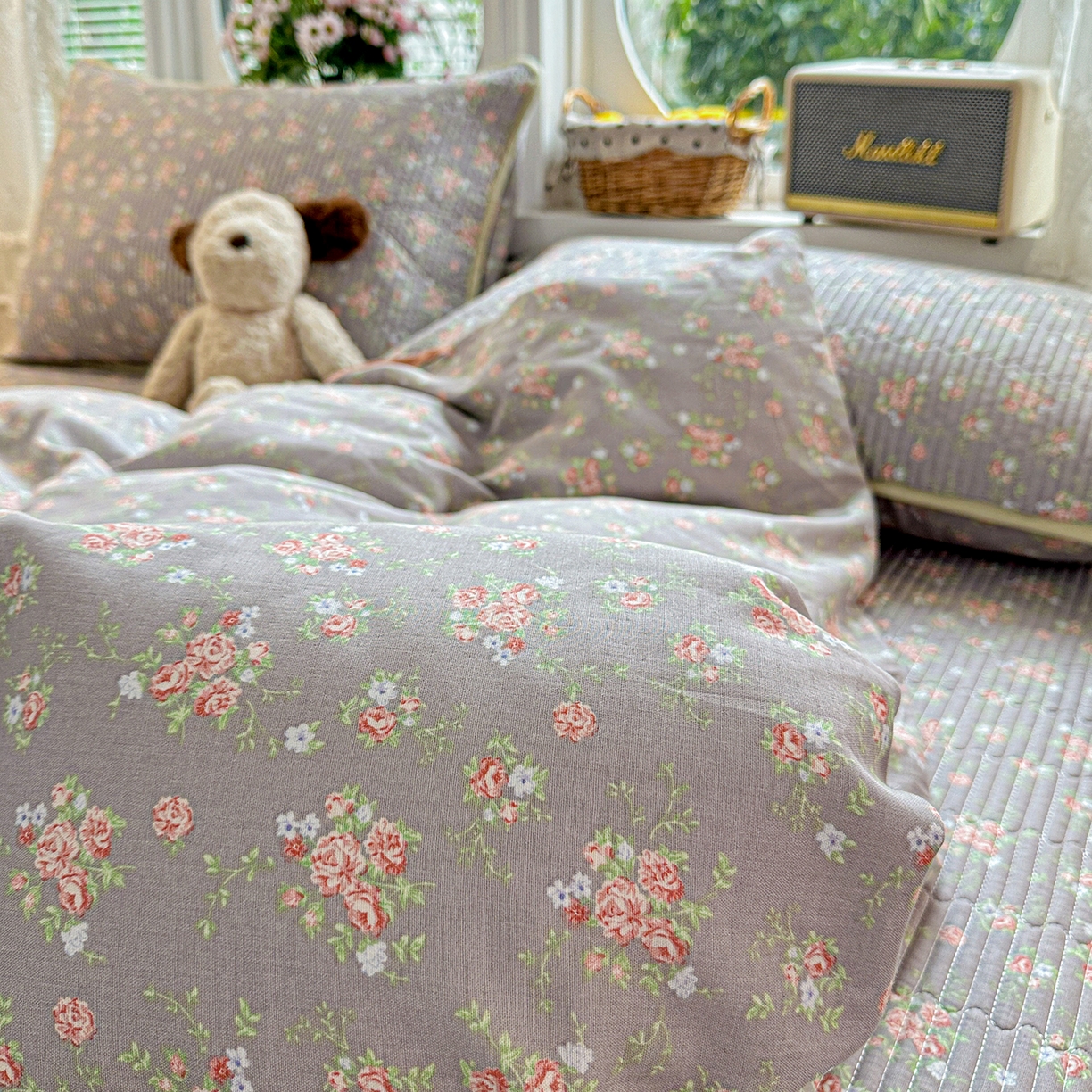 91家纺网 家纺一手货源 找家纺 （总）文黛家居 2026新款全棉双层纱床盖四件套