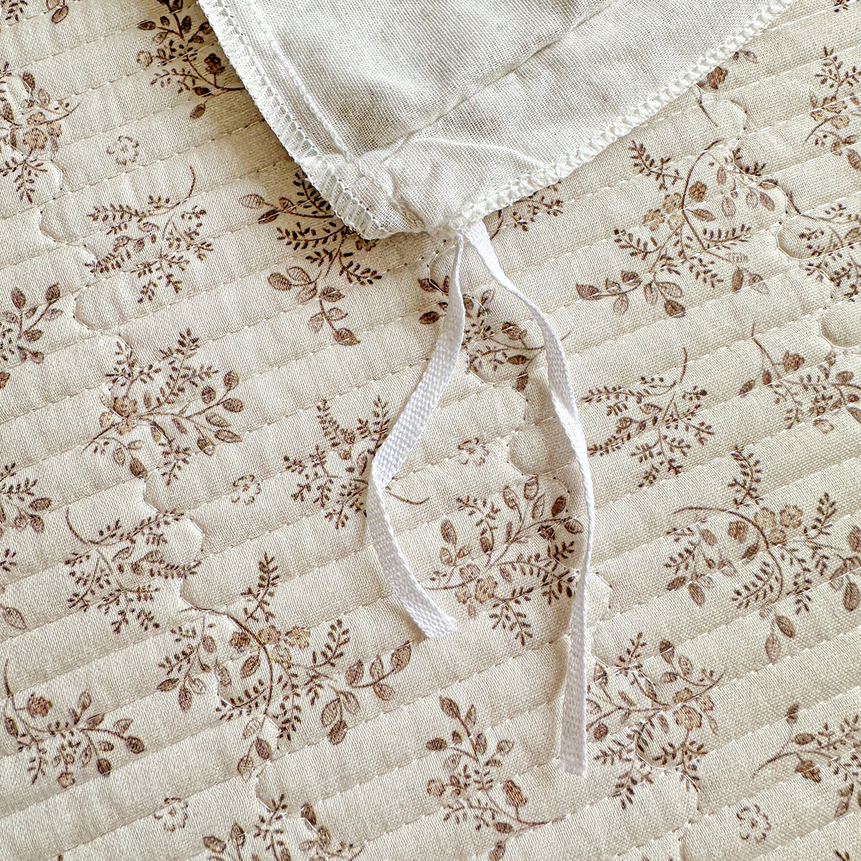 91家纺网 家纺一手货源 找家纺 文黛家居 2026新款全棉双层纱床盖四件套 半夏花浓