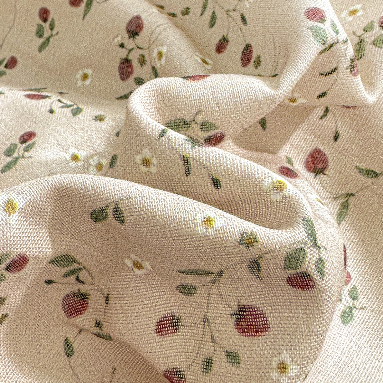 91家纺网 家纺一手货源 找家纺 文黛家居 2026新款全棉双层纱床盖四件套 晨雾花田