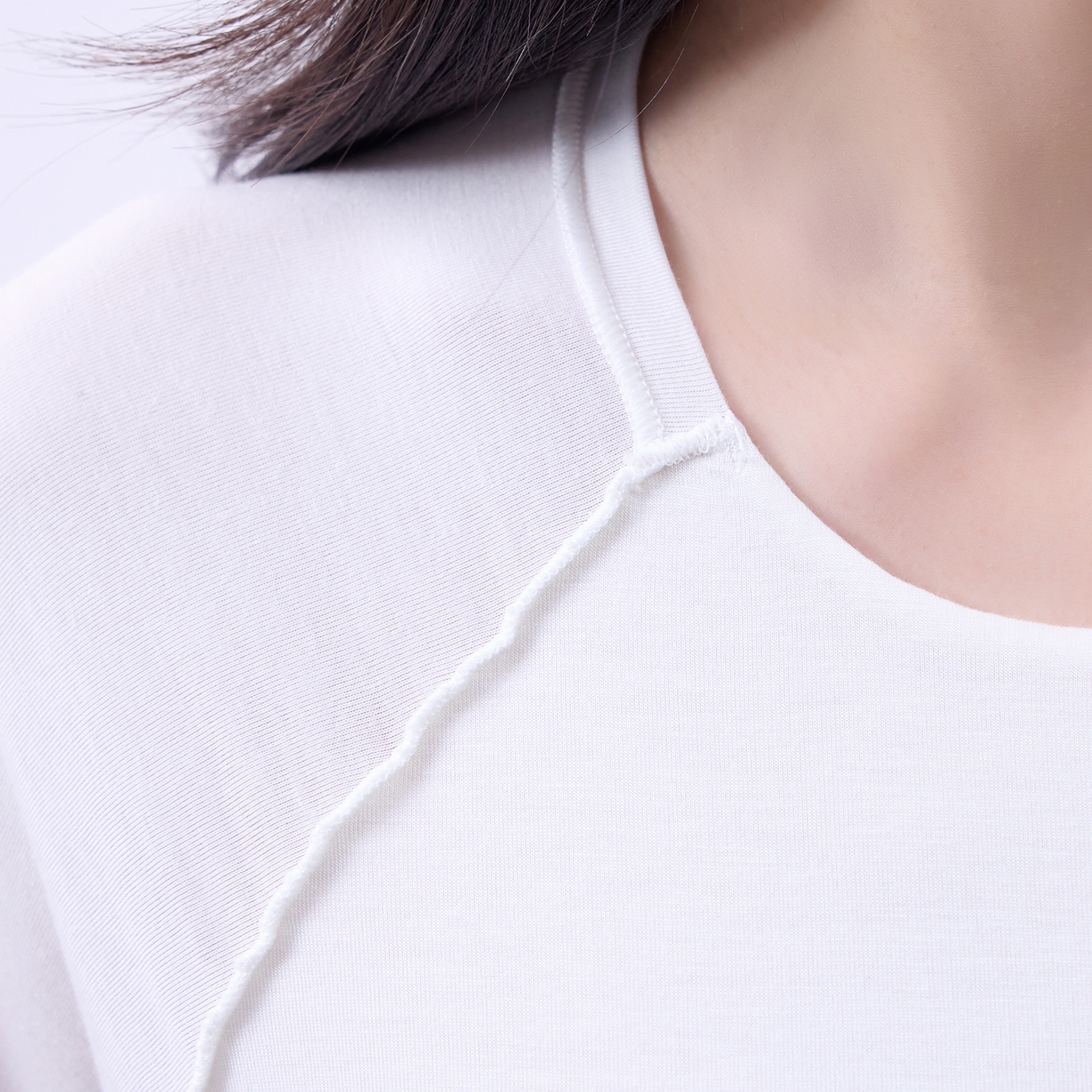 91家纺网 家纺一手货源 找家纺 唯爱品 2026新款亲肤舒适深睡睡衣--短袖长裤--短袖短裤--三色可选 短袖长裤-柔云白