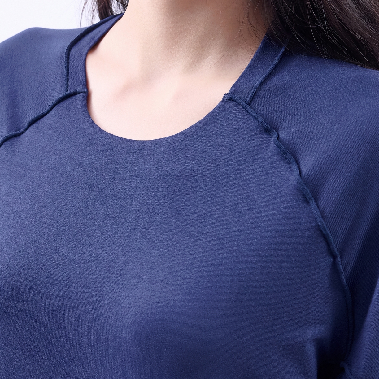 91家纺网 家纺一手货源 找家纺 唯爱品 2026新款亲肤舒适深睡睡衣--短袖长裤--短袖短裤--三色可选 短袖长裤-深睡蓝