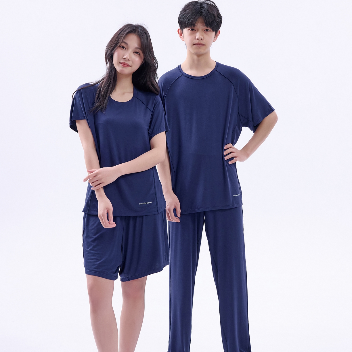 91家纺网 家纺一手货源 找家纺 唯爱品 2026新款亲肤舒适深睡睡衣--短袖长裤--短袖短裤--三色可选 男款-组合图