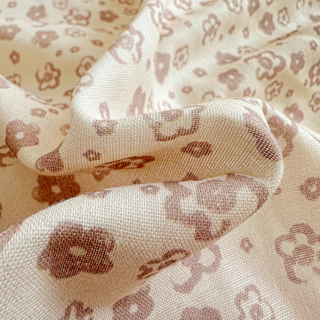 91家纺网 家纺一手货源 找家纺 文黛家居 2026新款全棉双层纱床盖四件套 简雅-棕