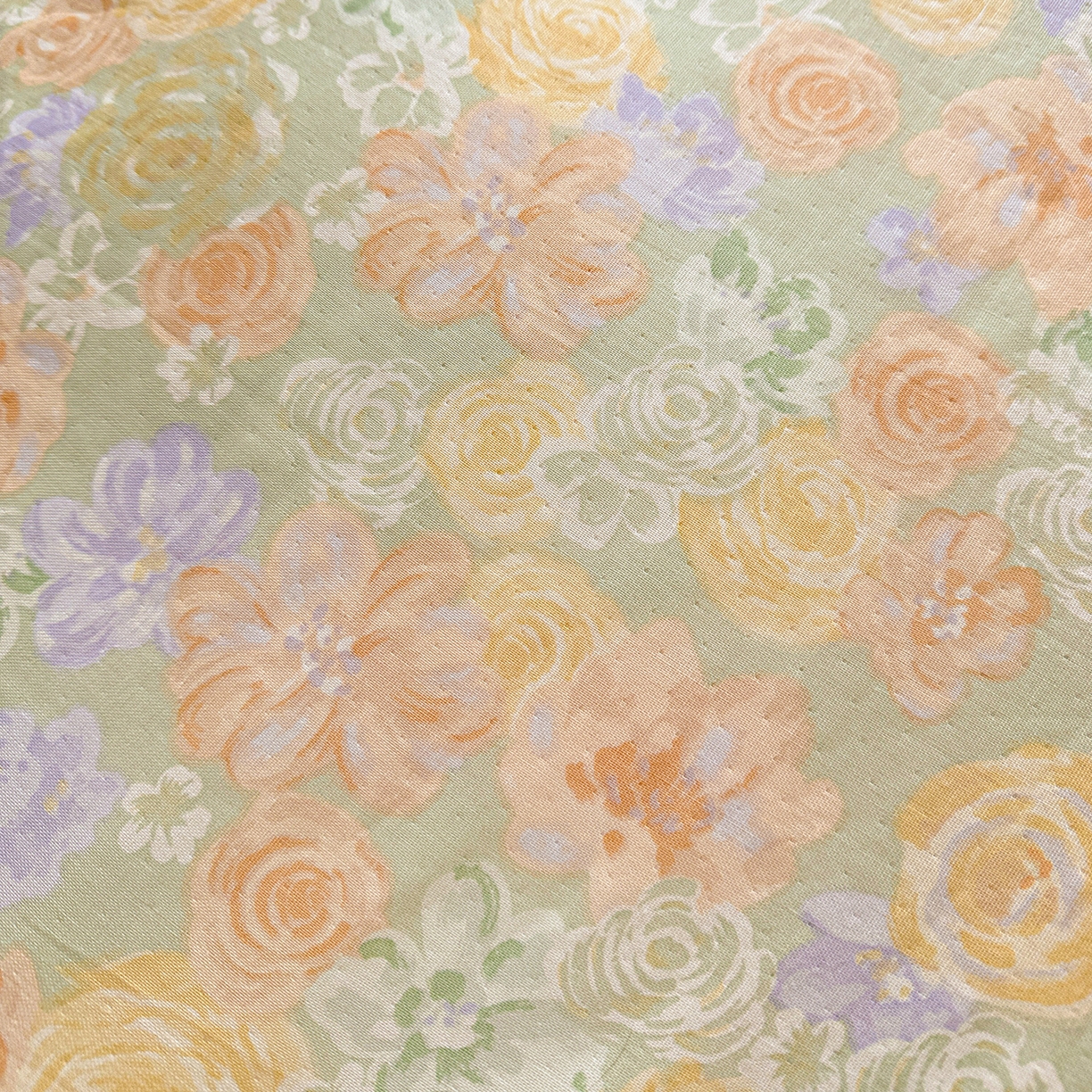 91家纺网 家纺一手货源 找家纺 文黛家居 2026新款全棉双层纱床盖四件套 梨落-绿