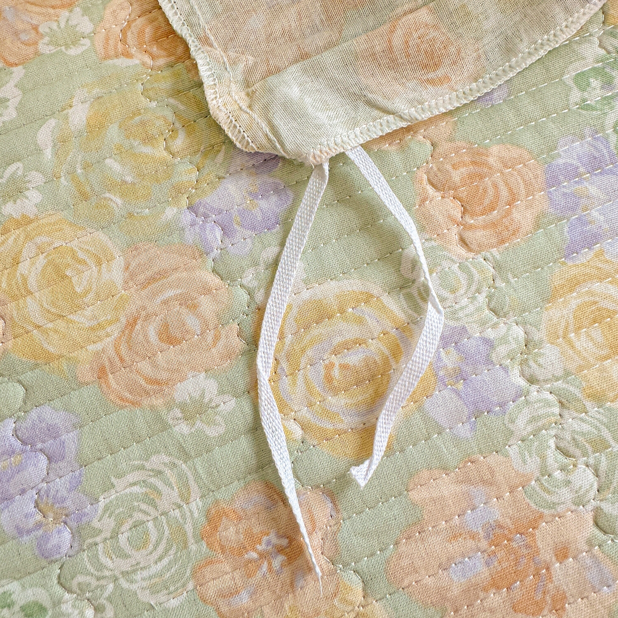 91家纺网 家纺一手货源 找家纺 文黛家居 2026新款全棉双层纱床盖四件套 梨落-绿