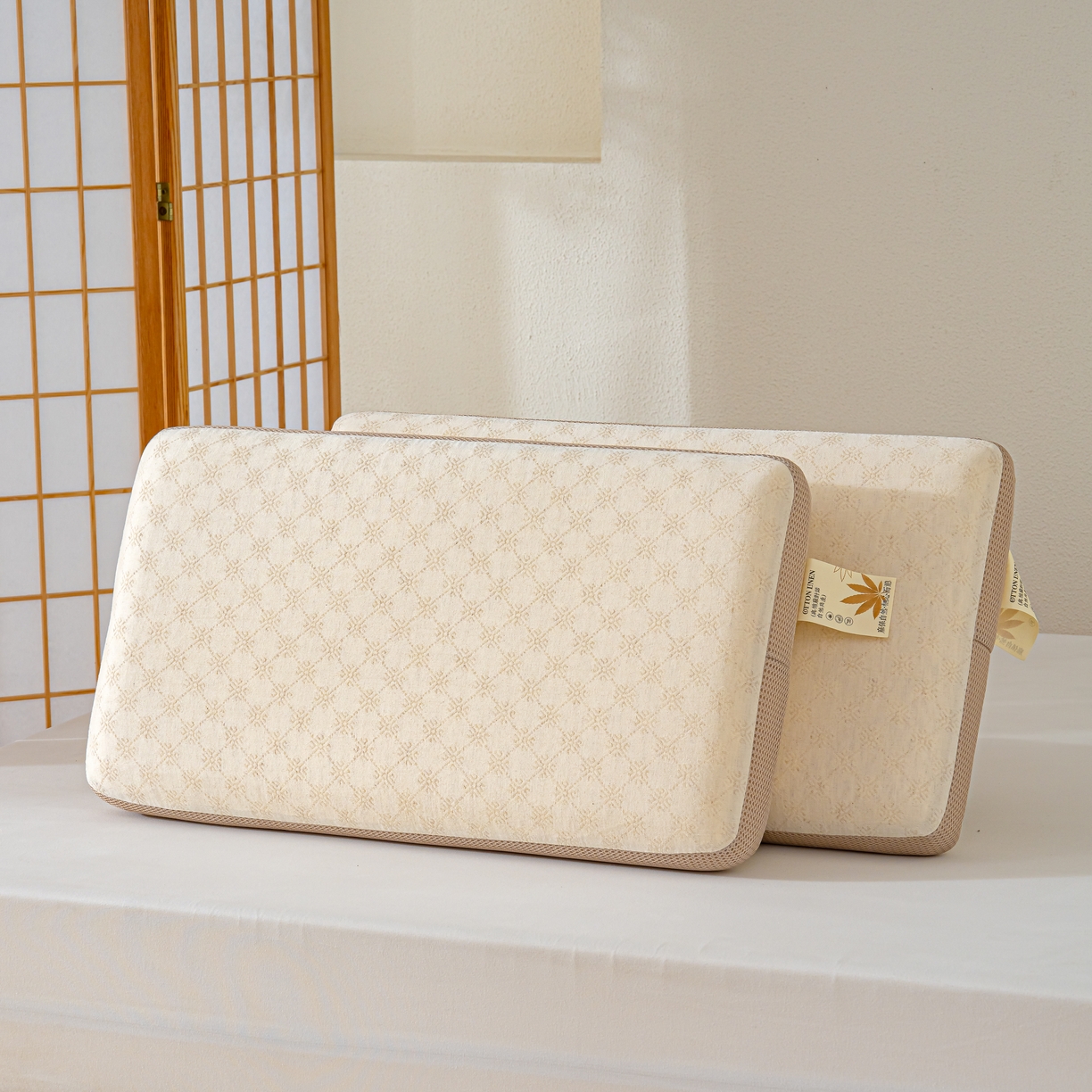 91家纺网 家纺一手货源 找家纺 （总）帛茗轩家居  2026新款天然棉麻呼吸枕