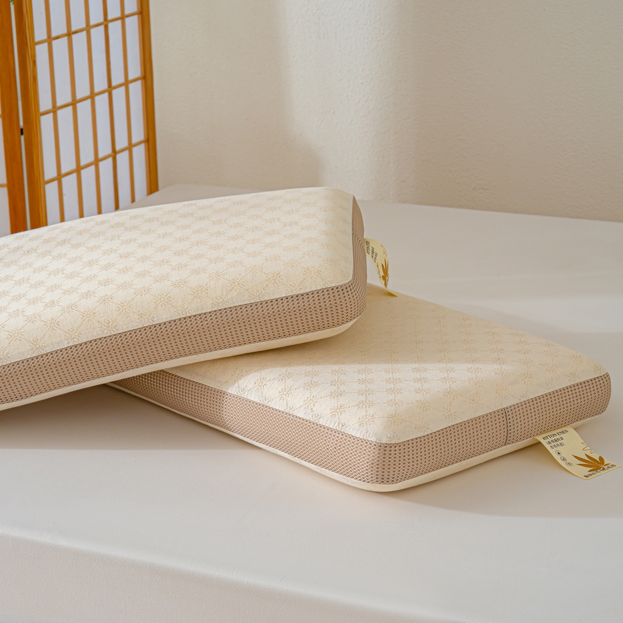 91家纺网 家纺一手货源 找家纺 （总）帛茗轩家居  2026新款天然棉麻呼吸枕