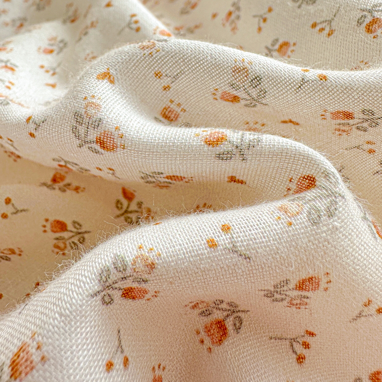 91家纺网 家纺一手货源 找家纺 文黛家居 2026新款全棉双层纱床盖四件套 浅苔-杏