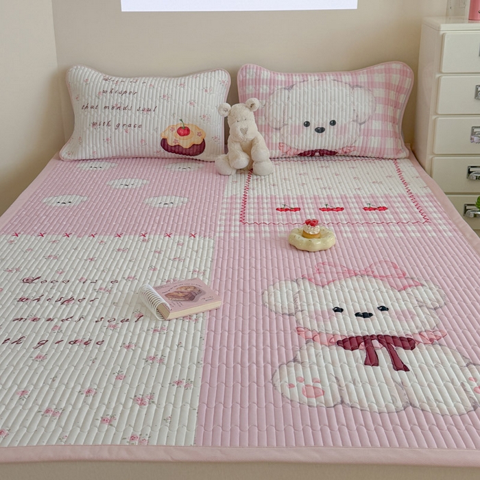 91家纺网 家纺一手货源 找家纺 贝扬思家纺 2026新款数码大版凉感丝夏被凉席系列 蛋糕小狗