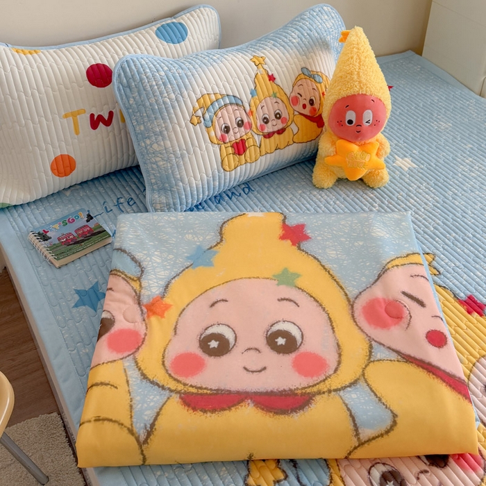 贝扬思家纺 2026新款数码大版凉感丝夏被凉席系列 三小只