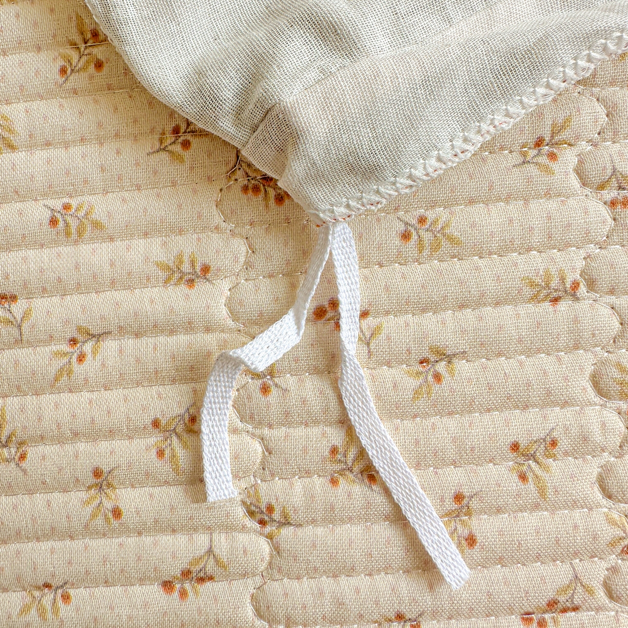 91家纺网 家纺一手货源 找家纺 文黛家居 2026新款全棉双层纱床盖四件套 烟花漫语