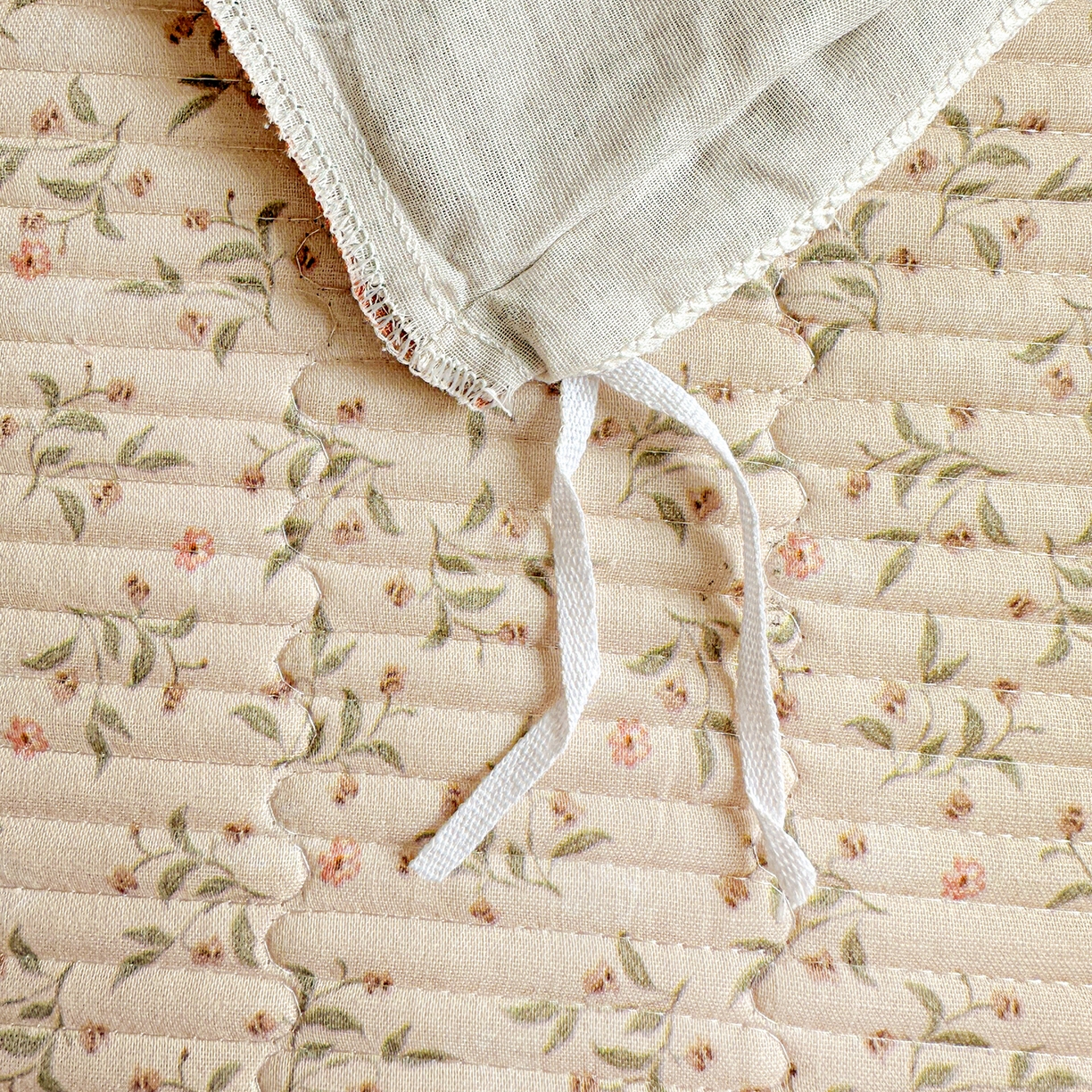 91家纺网 家纺一手货源 找家纺 文黛家居 2026新款全棉双层纱床盖四件套 叶柳