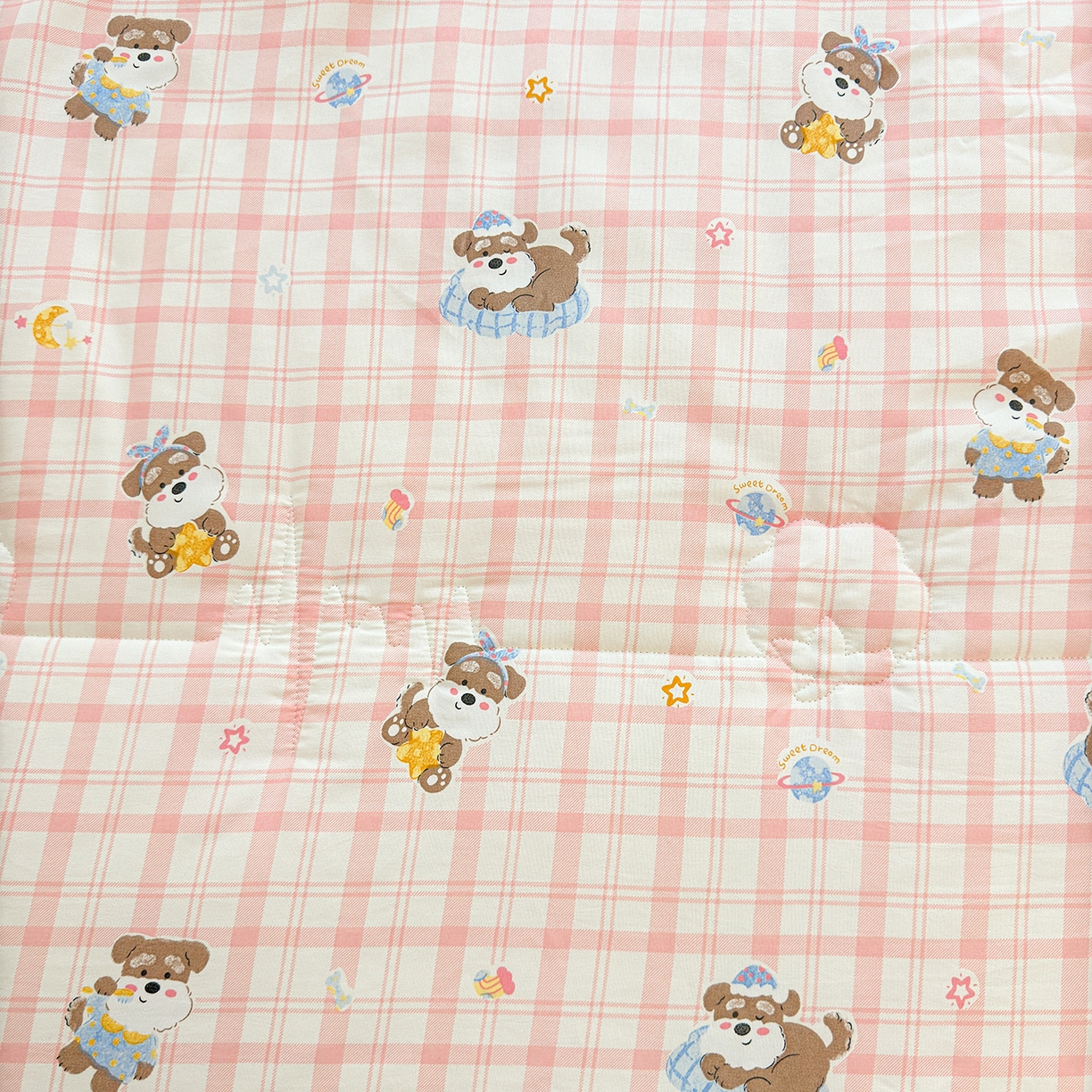 91家纺网 家纺一手货源 找家纺 2026新款A类印花手包边凌香新疆棉花夏被 凌香格子狗 