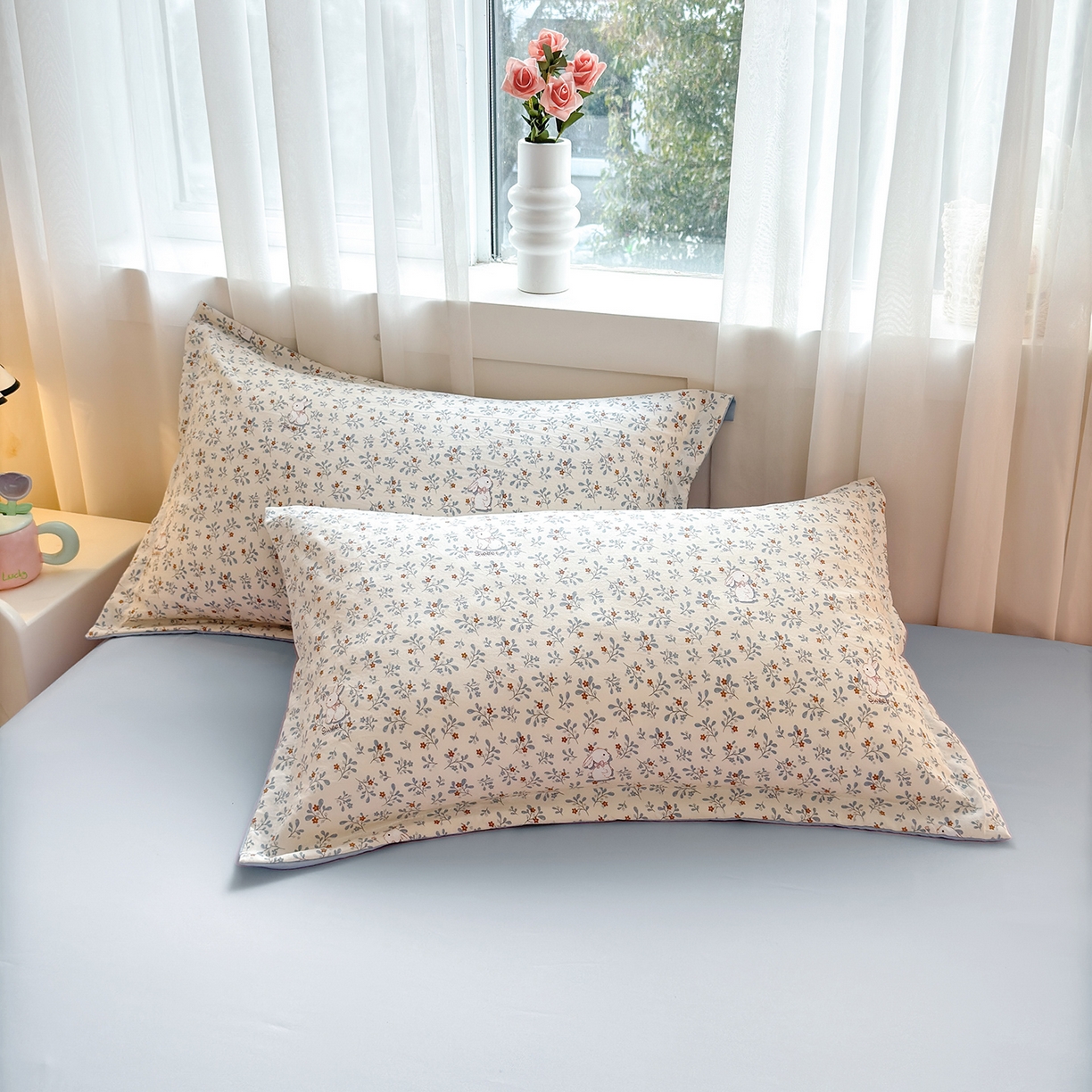 91家纺网 家纺一手货源 找家纺 2026新款A类印花手包边凌香新疆棉花夏被 凌香花园兔