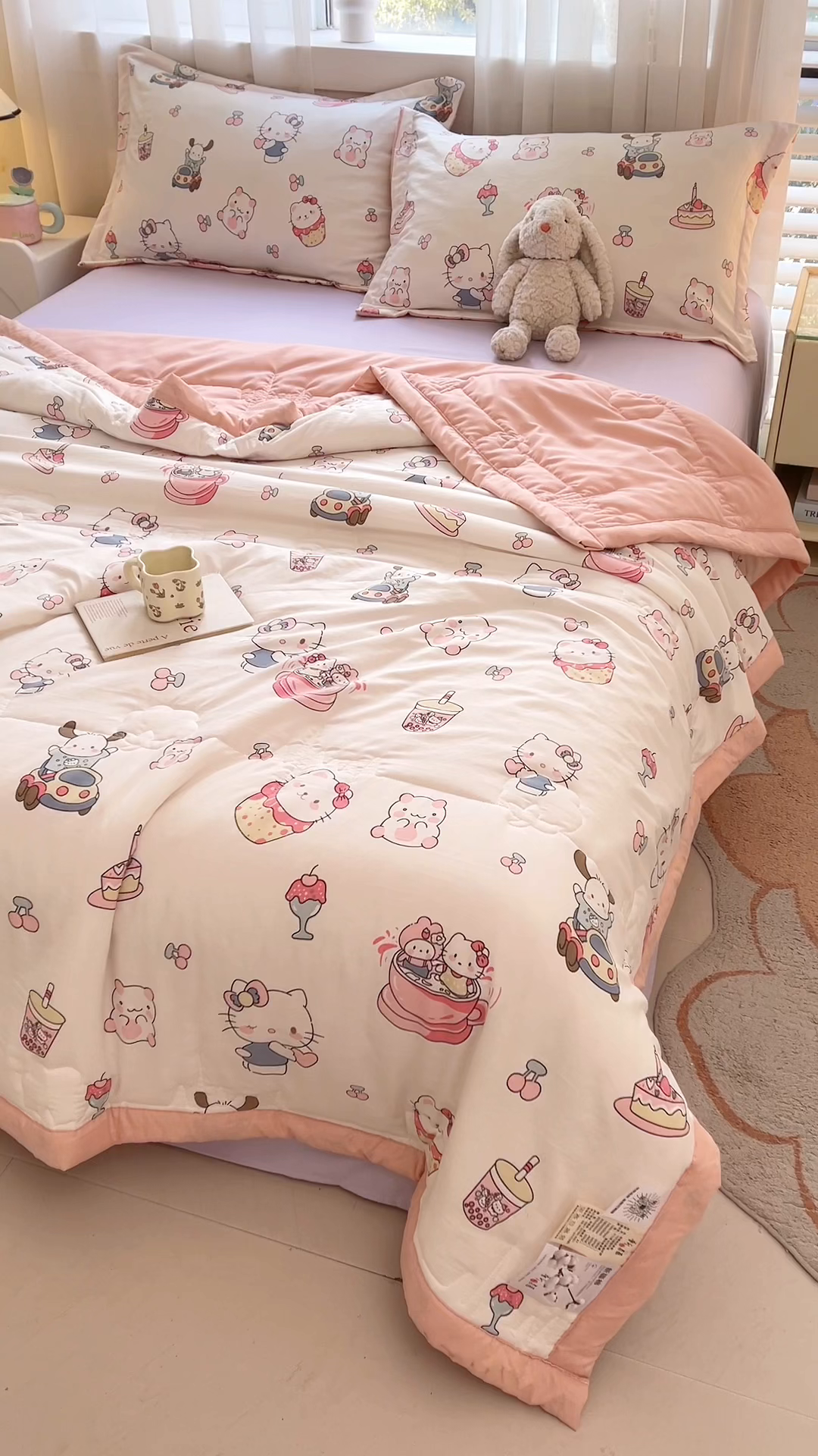 91家纺网 家纺一手货源 找家纺  2026新款A类直播爆款凌香棉花夏被空调被夏凉被 凌香宠物语