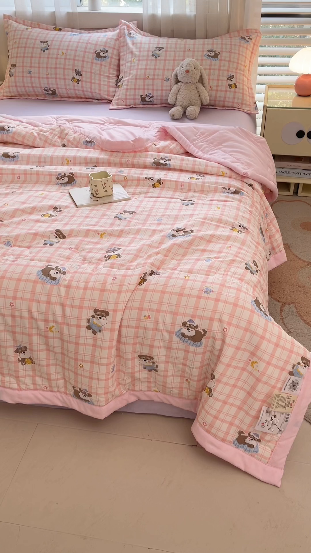 91家纺网 家纺一手货源 找家纺  2026新款A类直播爆款凌香棉花夏被空调被夏凉被 凌香格子狗