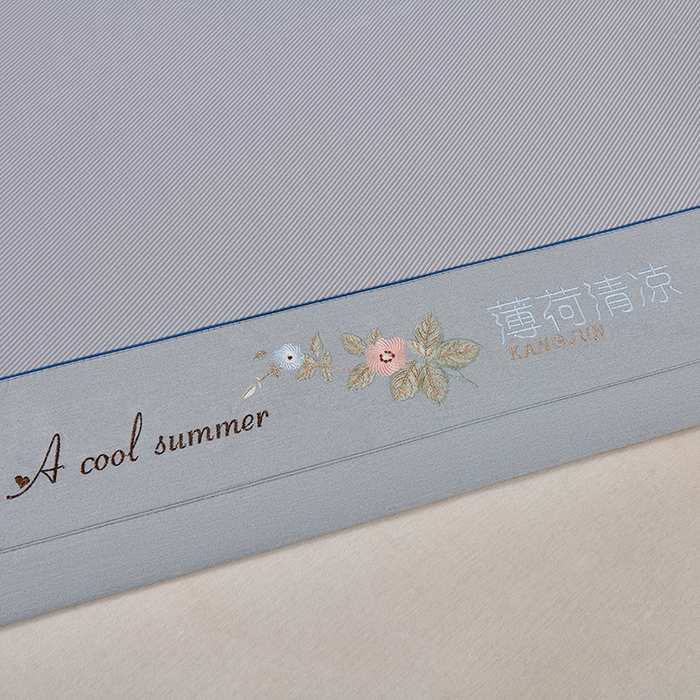 91家纺网 家纺一手货源 找家纺 小牛席业 2026春夏新款双PE高凉感-薄荷清凉冰丝席席子凉席 灰色