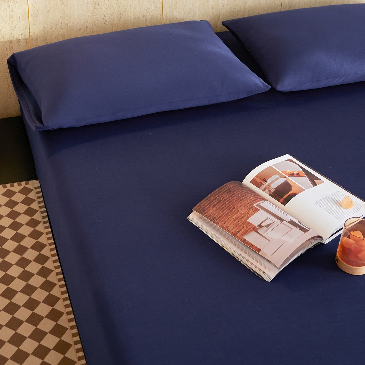 91家纺网 家纺一手货源 找家纺 （总）莱福仕 2026新款酣睡星球深蓝床笠单品床笠床笠单件1.0-场景二