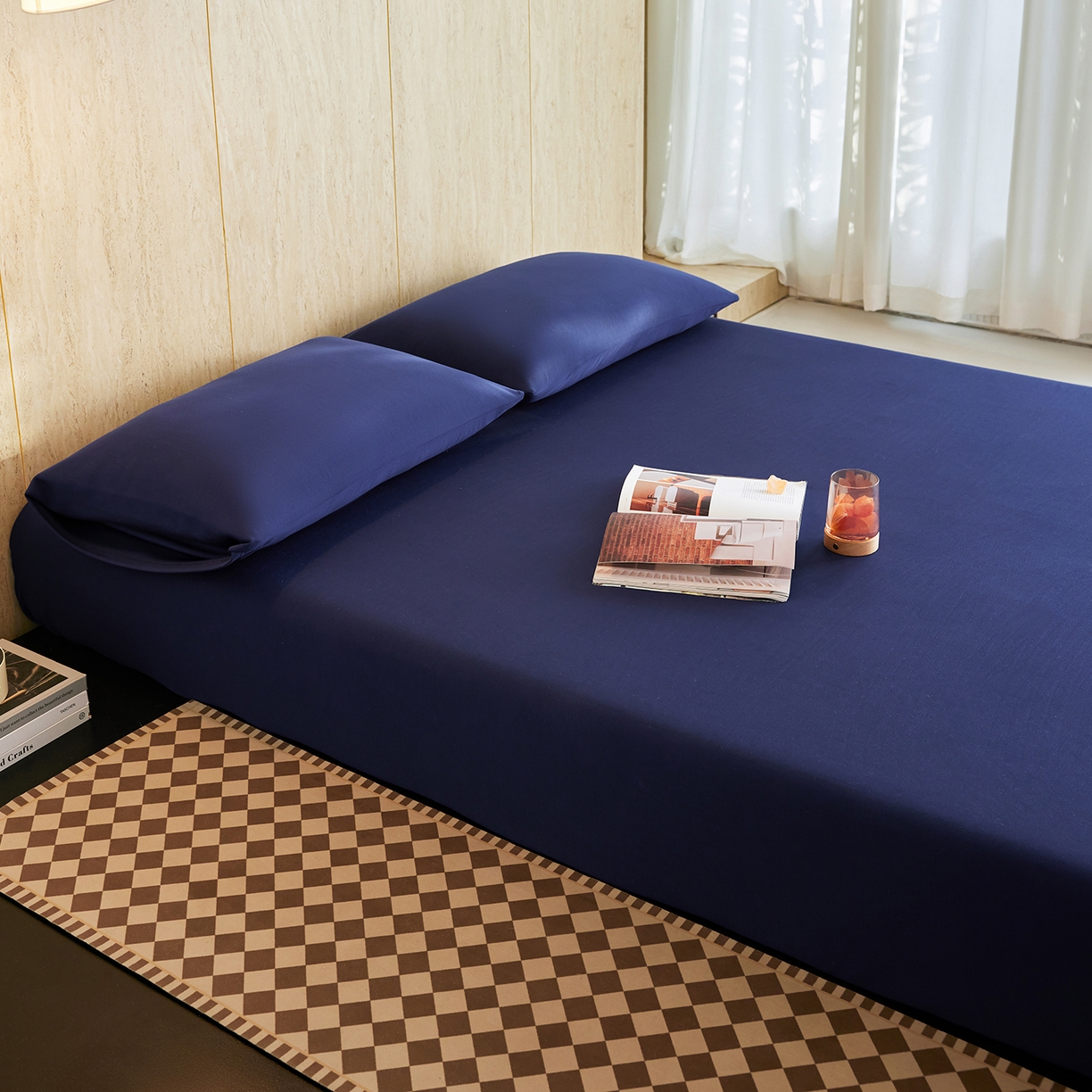 91家纺网 家纺一手货源 找家纺 （总）莱福仕 2026新款酣睡星球深蓝床笠单品床笠床笠单件1.0-场景二