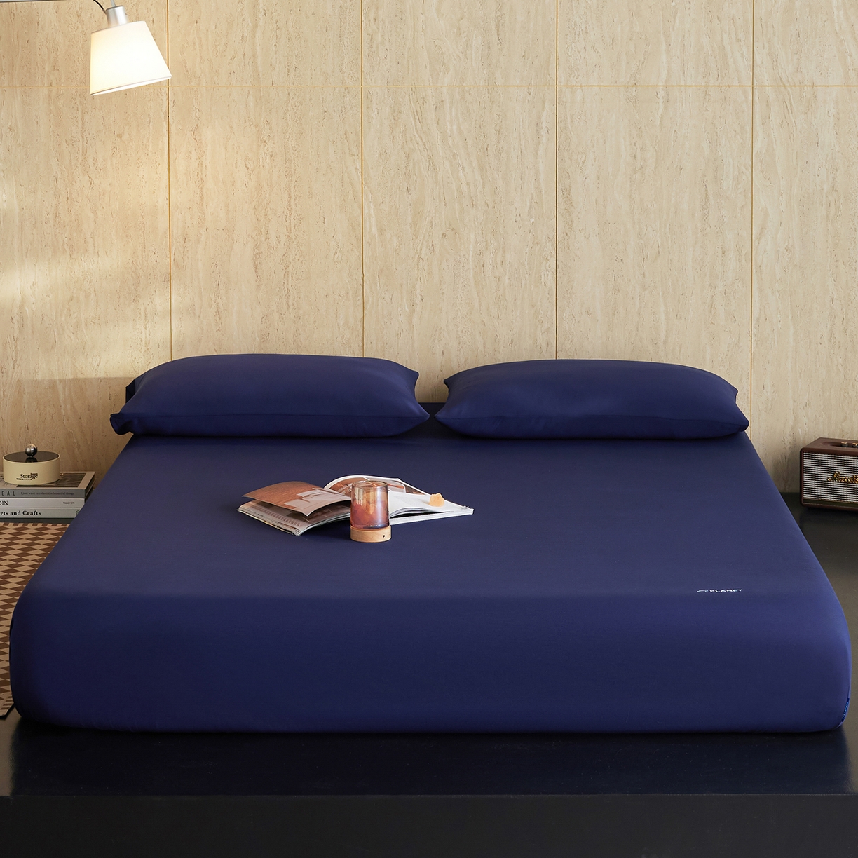 91家纺网 家纺一手货源 找家纺 （总）莱福仕 2026新款酣睡星球深蓝床笠单品床笠床笠单件1.0-场景二