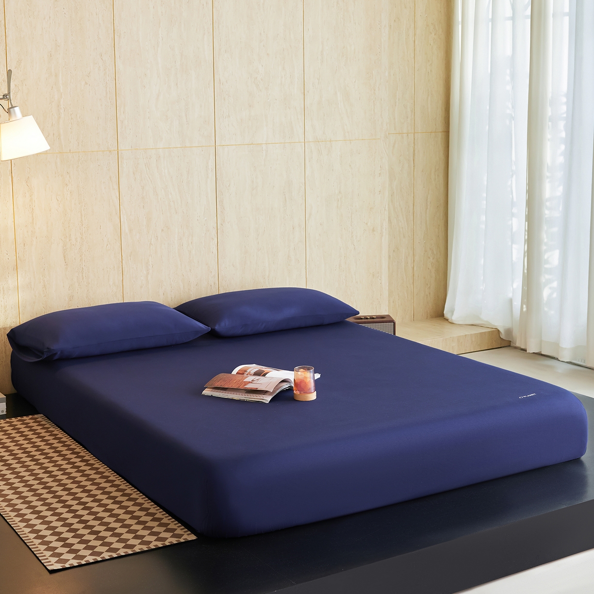 91家纺网 家纺一手货源 找家纺 （总）莱福仕 2026新款酣睡星球深蓝床笠单品床笠床笠单件1.0-场景二