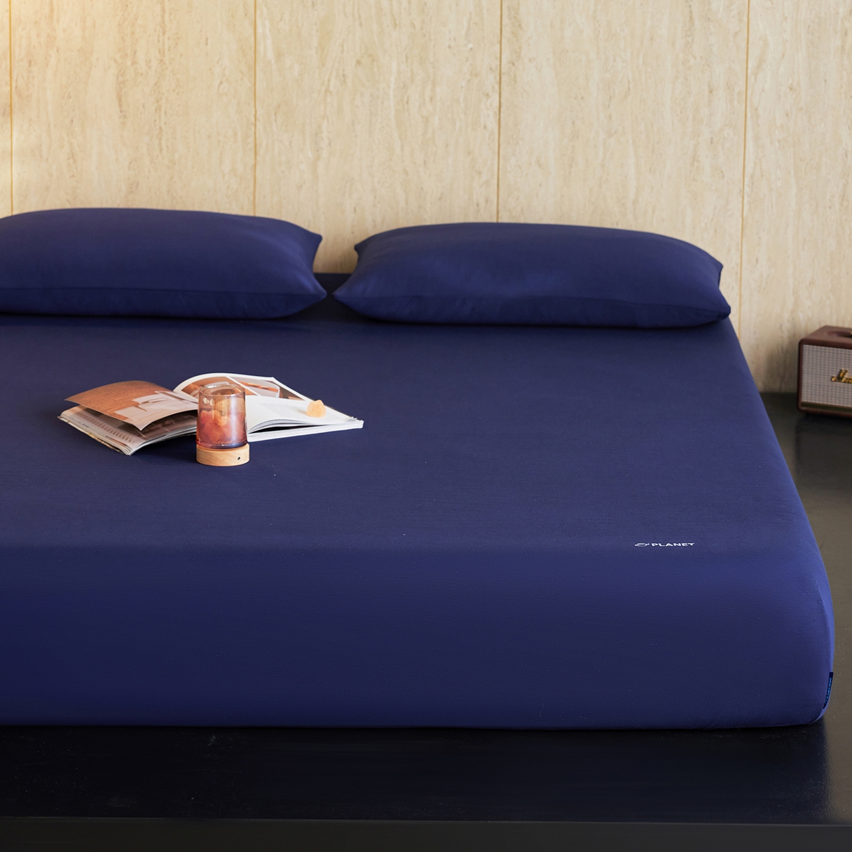 91家纺网 家纺一手货源 找家纺 （总）莱福仕 2026新款酣睡星球深蓝床笠单品床笠床笠单件1.0-场景二