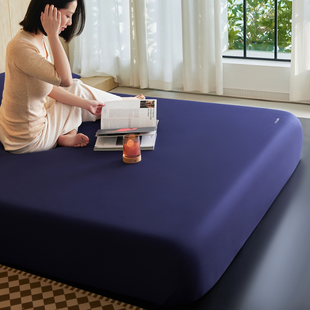 91家纺网 家纺一手货源 找家纺 （总）莱福仕 2026新款酣睡星球深蓝床笠单品床笠床笠单件1.0-场景二