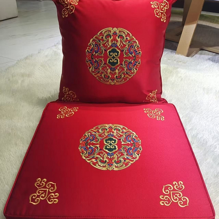 91家纺网 家纺一手货源 找家纺 （总）多米家居 2026新款红木定制-高精密刺绣坐垫、抱枕、桌旗（2-3天货期，定制尺寸联系商家）
