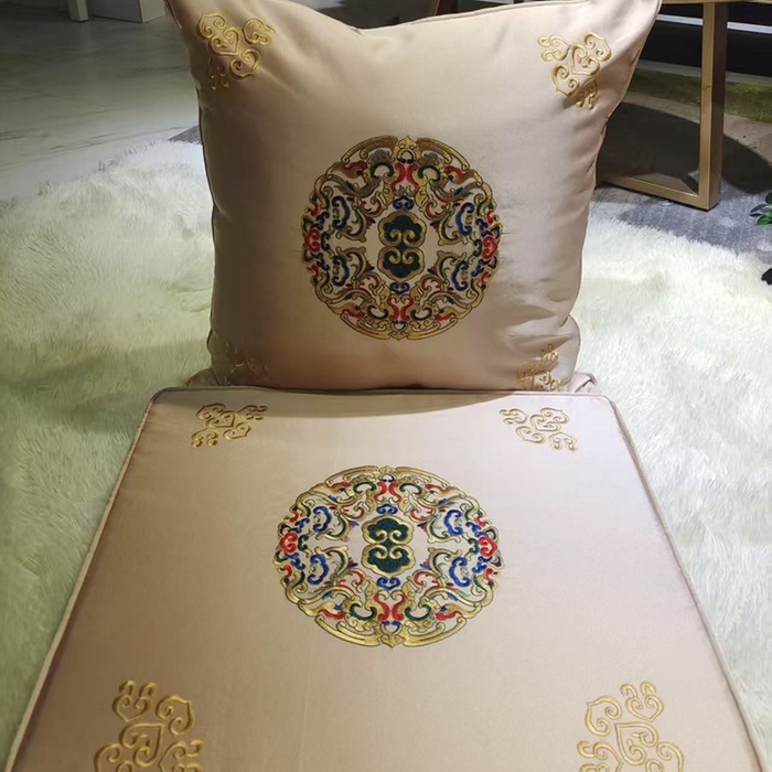 91家纺网 家纺一手货源 找家纺 （总）多米家居 2026新款红木定制-高精密刺绣坐垫、抱枕、桌旗（2-3天货期，定制尺寸联系商家）