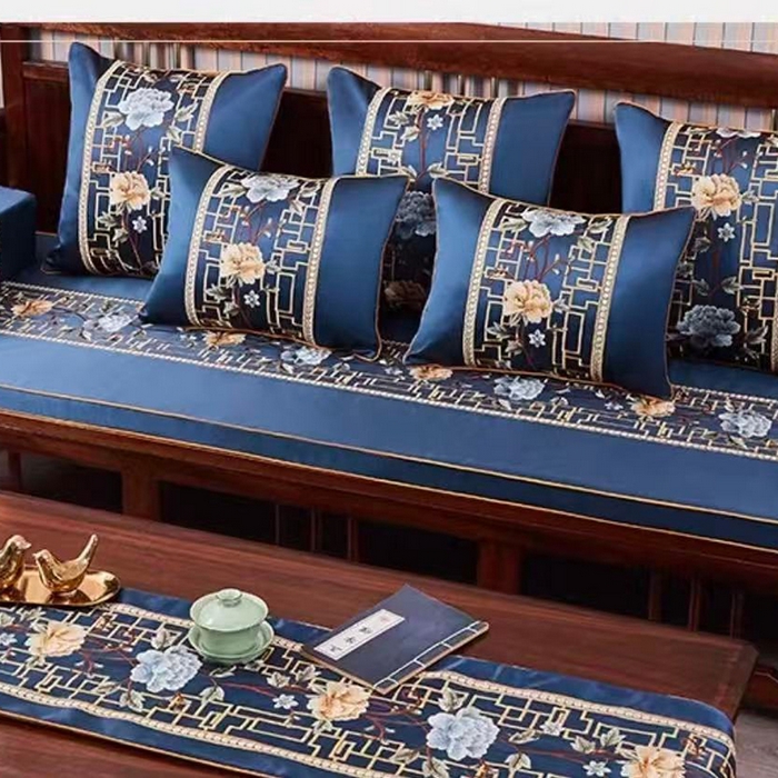 91家纺网 家纺一手货源 找家纺 （总）多米家居 2026新款红木定制-高精密刺绣坐垫、抱枕、桌旗（2-3天货期，定制尺寸联系商家）