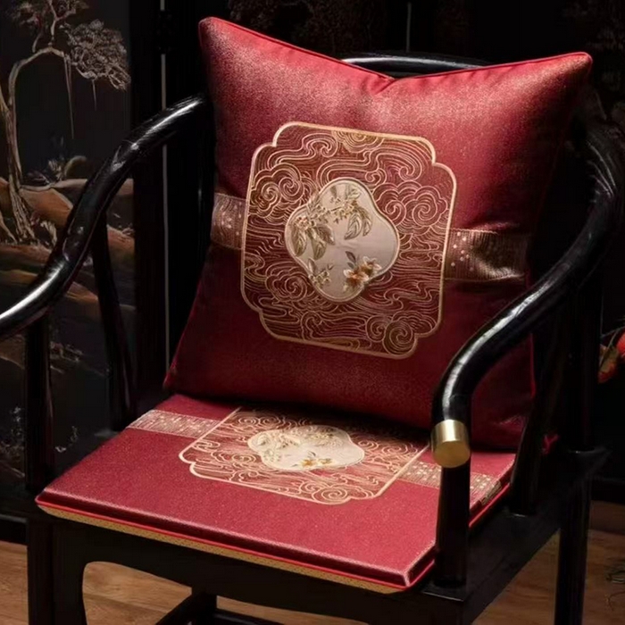 91家纺网 家纺一手货源 找家纺 （总）多米家居 2026新款红木定制-高精密刺绣坐垫、抱枕、桌旗（2-3天货期，定制尺寸联系商家）